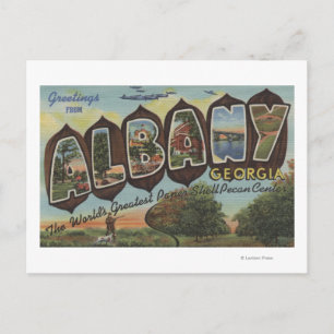 Carte Postale Albany, Géorgie - Scènes de grandes lettres