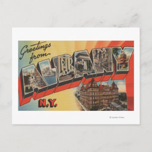 Carte Postale Albany, New York - Scènes de grandes lettres 2