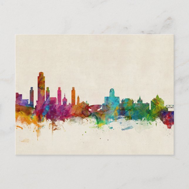 Carte Postale Albany New York Skyline (Devant)