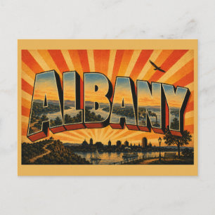 Carte Postale Albany New York Vallée de l'Hudson Art