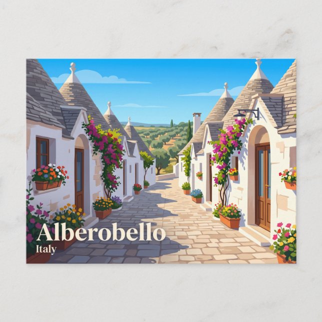 Carte Postale Alberobello Italie (Devant)