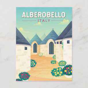 Carte Postale Alberobello Italie Travel Art Vintage