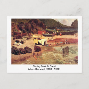 Carte Postale Albert Bierstadt - Bateau de pêche à Capri