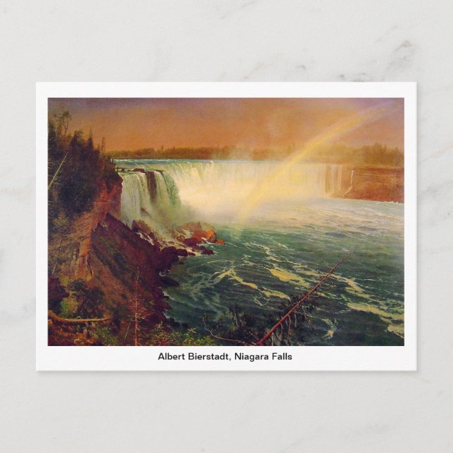 Carte Postale Albert Bierstadt, les chutes du Niagara. (Devant)