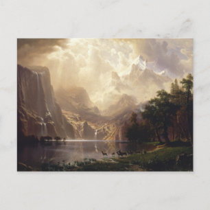 Carte Postale Albert Bierstadt - Parmi la Sierra Nevada
