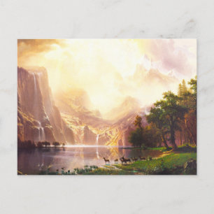 Carte Postale Albert Bierstadt Parmi les montagnes de la Sierra 