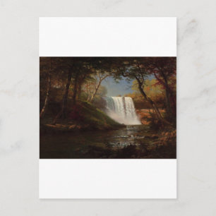 Carte Postale Albert Bierstadt Peinture Forêt Cascade Destiny