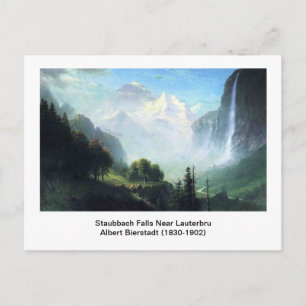 Carte Postale Albert Bierstadt, staubbach tombe près de lauterbr