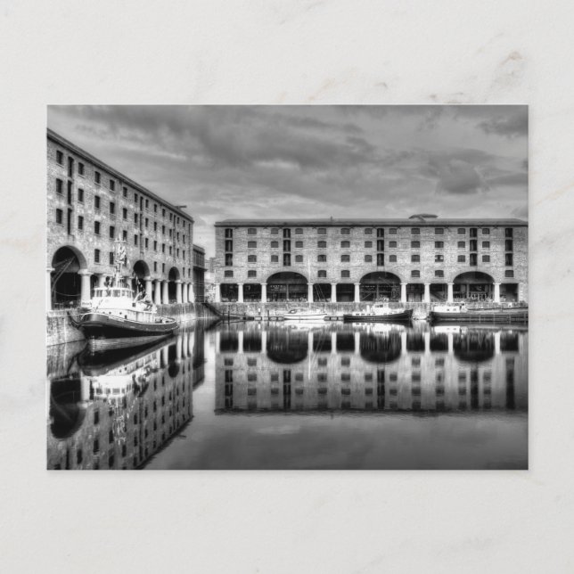 Carte Postale Albert Dock Liverpool Réflexions (Devant)