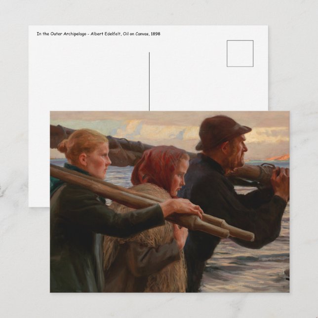 Carte Postale Albert Edelfeel - Dans l'archipel extérieur (Devant / Derrière)