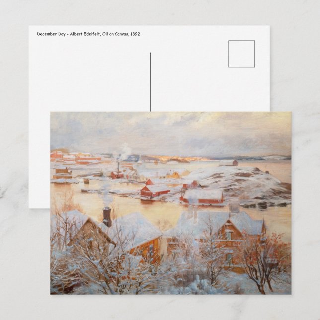 Carte Postale Albert Edelfeel - Jour de décembre (Devant / Derrière)