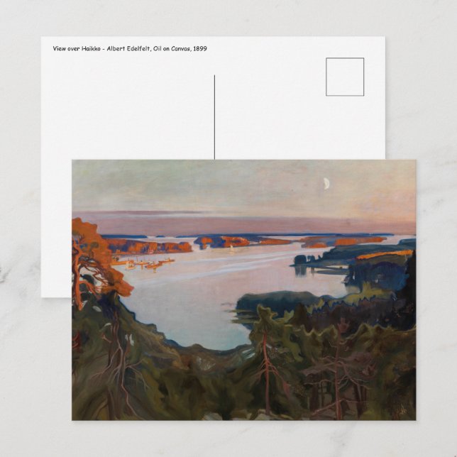Carte Postale Albert Edelfeel - Vue sur Haikko (Devant / Derrière)