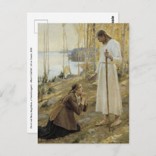 Carte Postale Albert Edelfeue - Christ et Mary Magdalene