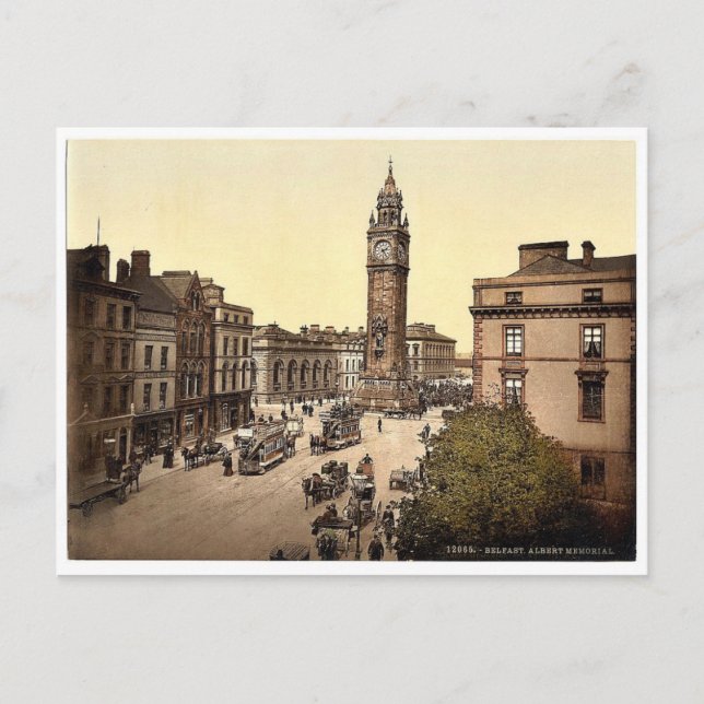 Carte Postale Albert Memorial. Belfast. Co. Antrim, Irlande rare (Devant)