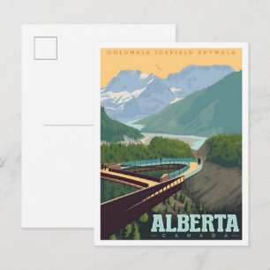 Carte Postale Alberta Canada Art de voyage vintage