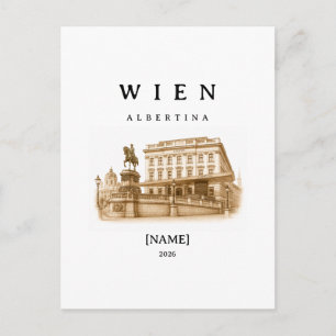 Carte Postale Albertina personnalisée à Vienne Nom & Année