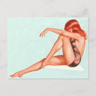 Carte Postale Alberto Vargas Vintage Pin up