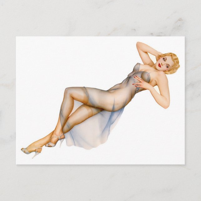 Carte Postale Alberto Vargas Vintage Pin up (Devant)