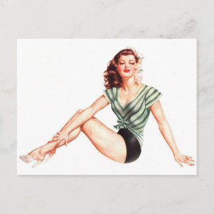 Carte Postale Alberto Vargas Vintage Pin up