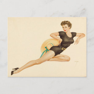 Carte Postale Alberto Vargas Vintage Pin up