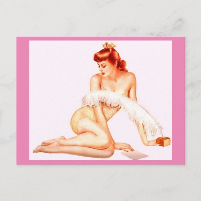 Carte Postale Alberto Vargas Vintage Pin up (Devant)