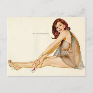 Carte Postale Alberto Vargas Vintage Pin up