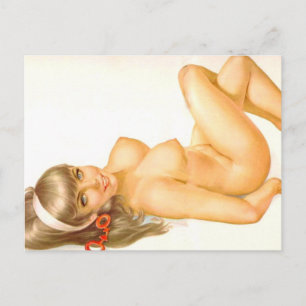 Carte Postale Alberto Vargas Vintage Pin up