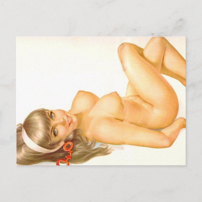 Carte Postale Alberto Vargas Vintage Pin up (Devant)