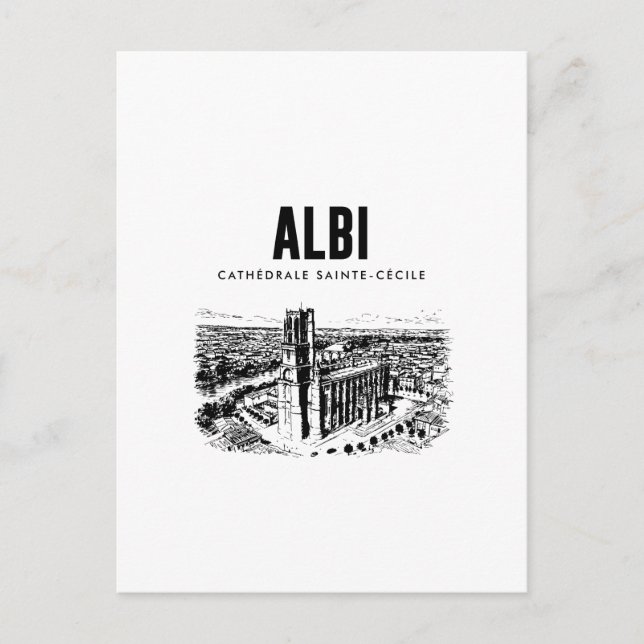 Carte Postale Albi  Cathedrale SainteCecile  Affiche Vintage Occ (Devant)