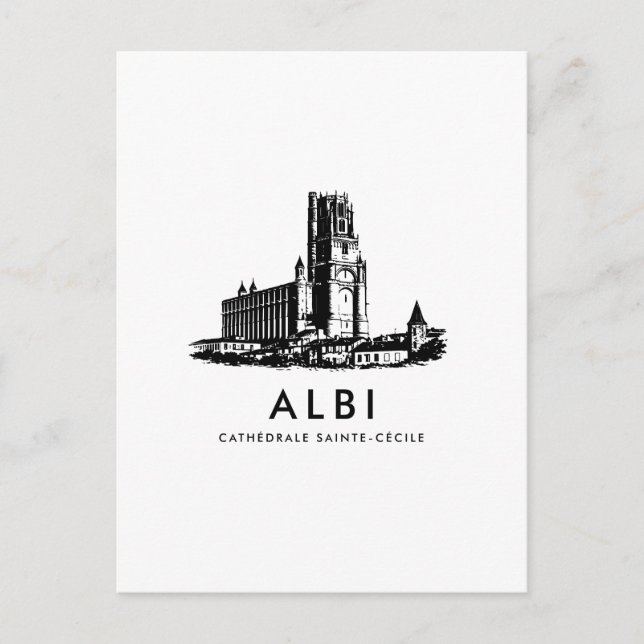 Carte Postale Albi  Detail Cathedrale  Poster Architecture Vinta (Devant)