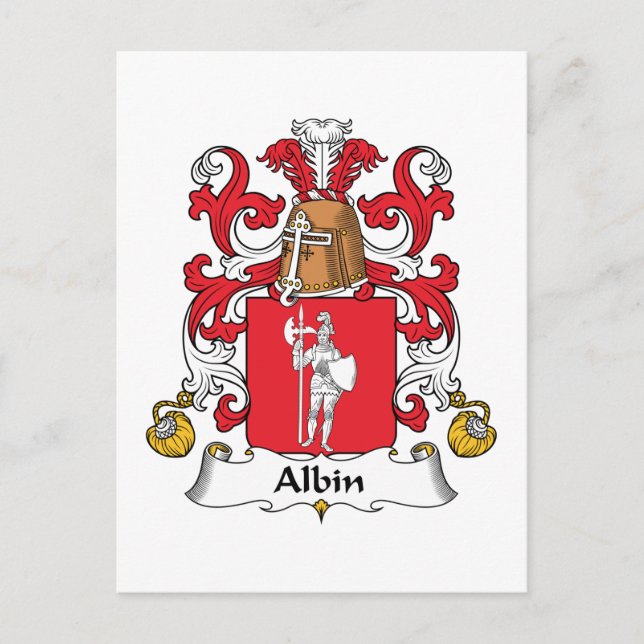 Carte Postale Albin Family Crest (Devant)
