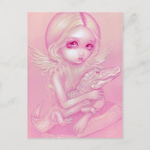 Carte postale "Albino Alligator Angel"
