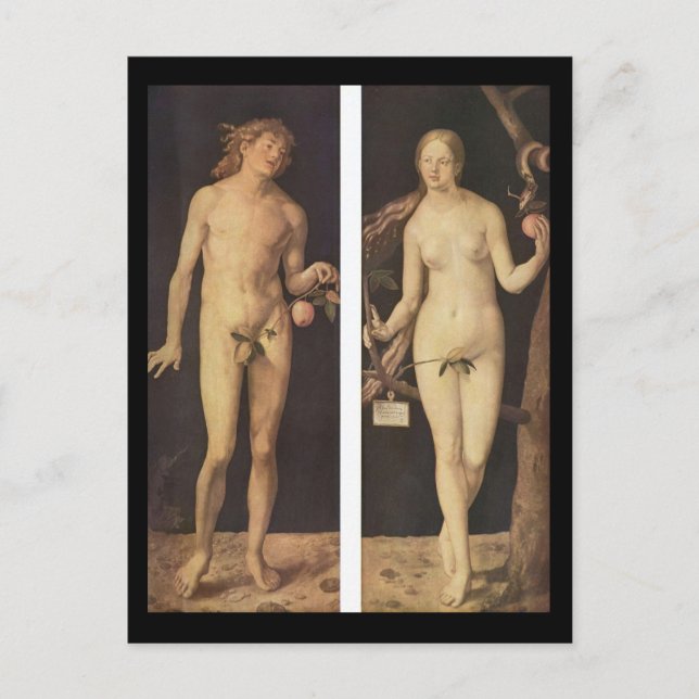 Carte Postale Albrecht Durer Adam Et Eve (Devant)