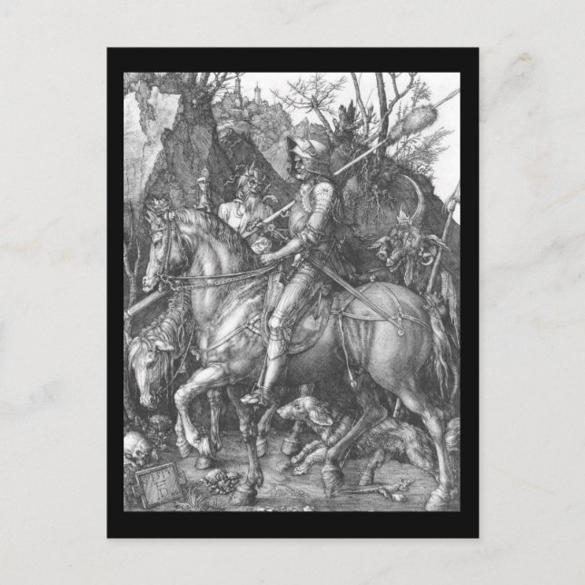 Carte Postale Albrecht Durer Knight Death and the Devil (Devant)