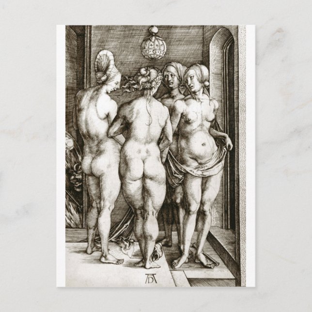 Carte Postale Albrecht Durer - Les Quatre Sorcières (Devant)