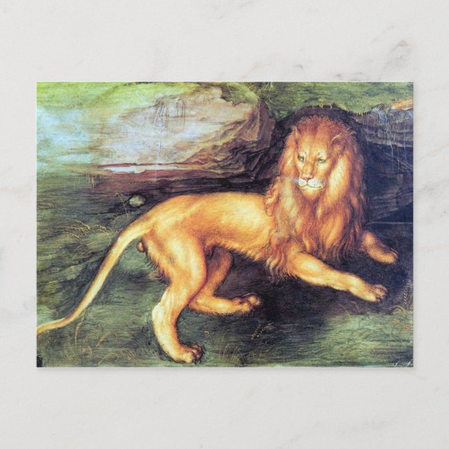 Carte Postale Albrecht Durer - Lion (Devant)