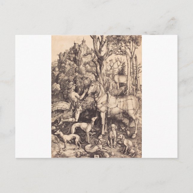 Carte Postale Albrecht Durer - Saint Eustace (Devant)
