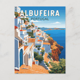 Carte Postale Albufeira Portugal Voyage Art Rétro