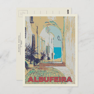 Carte Postale Albufeira vieille ville rue Algarve, Portugal