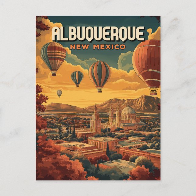 Carte Postale Albuquerque Hot Air Balloon Sunrise (Devant)