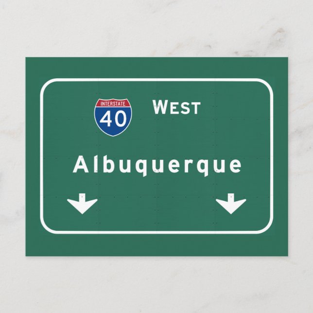 Carte Postale Albuquerque New Mexico nm Interstate Highway : (Devant)