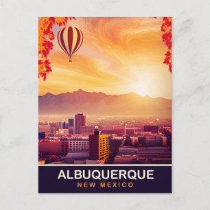 Carte Postale Albuquerque, Nouveau-Mexique, Ballon à air chaud,
