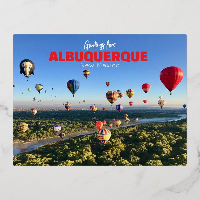 Carte postale Albuquerque Nouveau-Mexique Ballons  (Recto)
