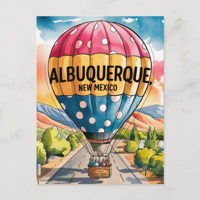 Carte Postale Albuquerque Nouveau-Mexique Ballons à air chaud (Devant)