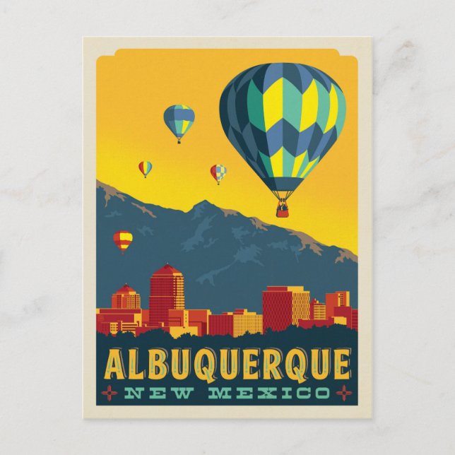 Carte Postale Albuquerque, Nouveau-Mexique | Ballons à air chaud (Devant)