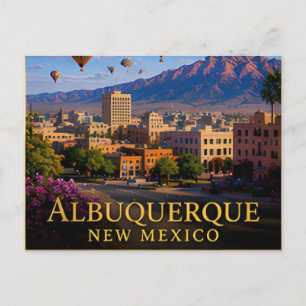 Carte Postale Albuquerque Nouveau-Mexique Rio Grande & Haut-Dése