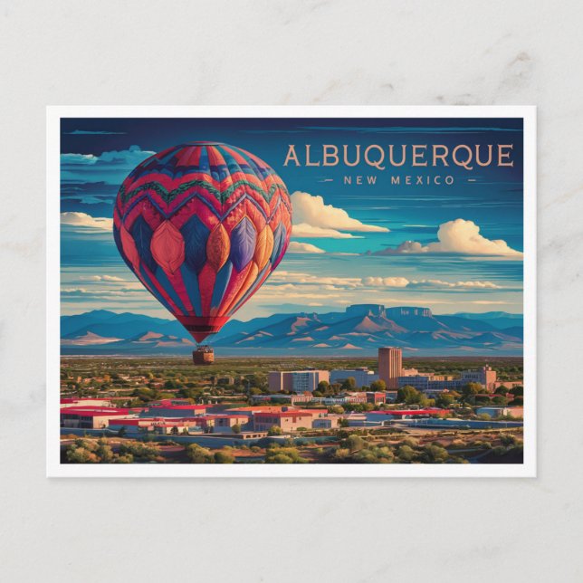 Carte Postale Albuquerque Nouveau-Mexique un ballon à air chaud (Devant)