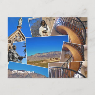 Carte Postale Albuquerque Père Noël Fe Collage, Nouveau-Mexique