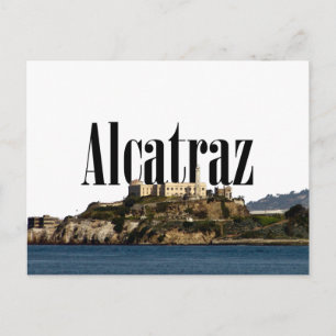 Carte postale Alcatraz avec Alcatraz dans le ciel