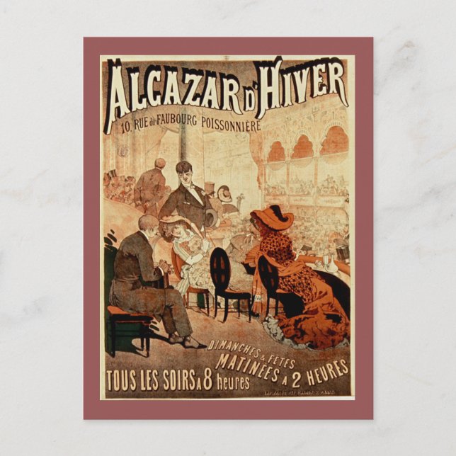 Carte Postale Alcazar d'hiver Café Vintage Paris (Devant)